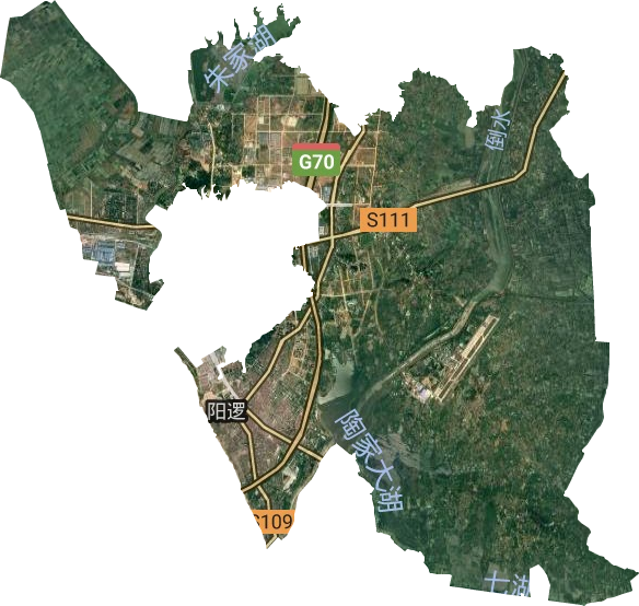 陽邏街道衛星圖