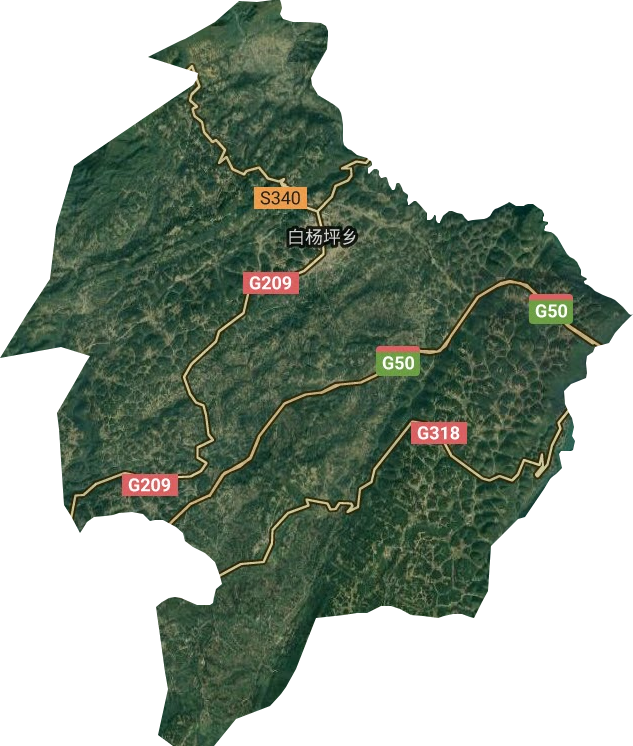 白楊坪鄉(xiāng)衛(wèi)星圖