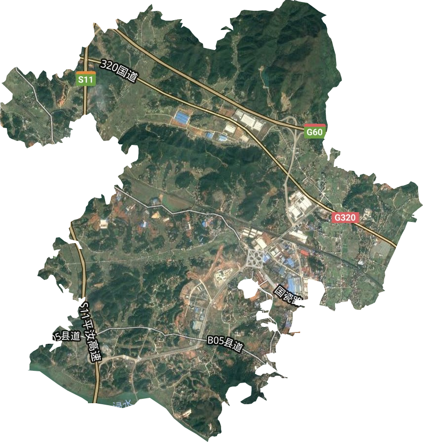 湖南醴陵經濟開發區衛星圖