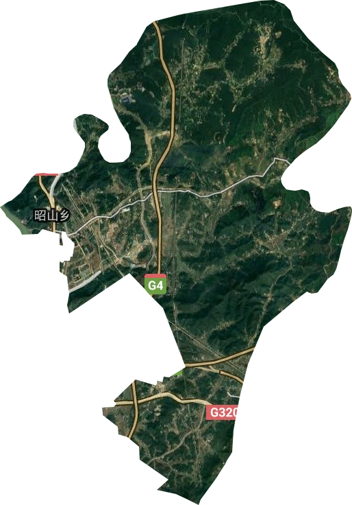 昭山鄉衛星圖