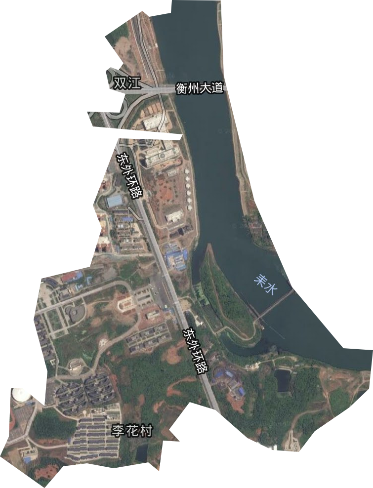 白漁潭園藝場衛星圖