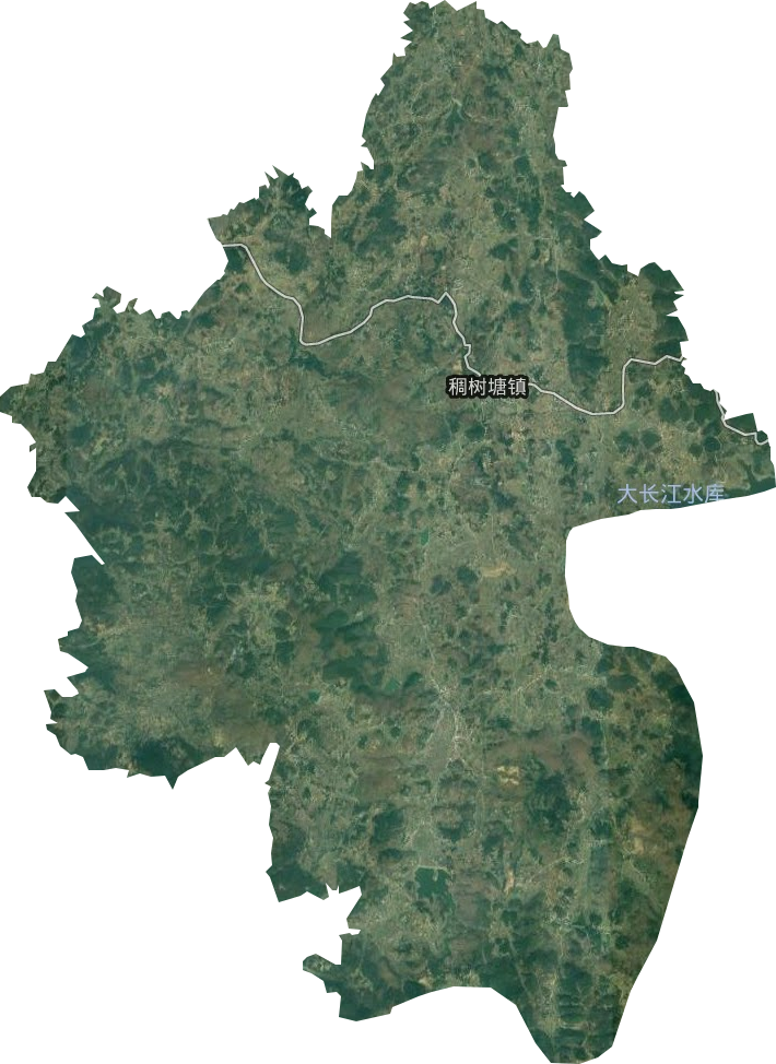 稠樹塘鎮衛星圖