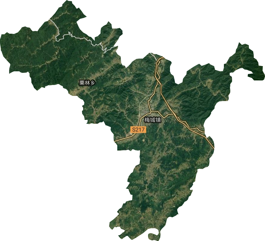 梅城鎮衛星圖