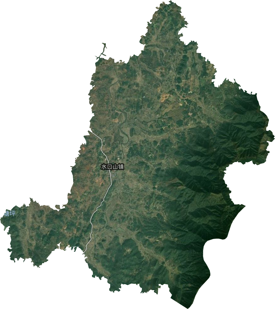 水口山鎮衛星圖