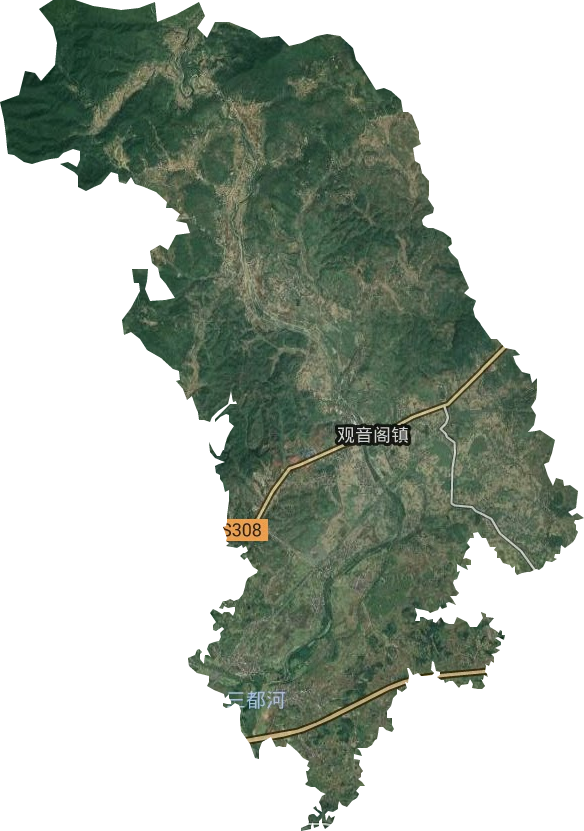 觀音閣鎮衛星圖