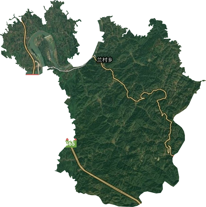 蘭村鄉衛星圖