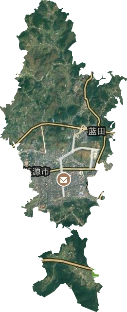 藍田街道衛(wèi)星圖