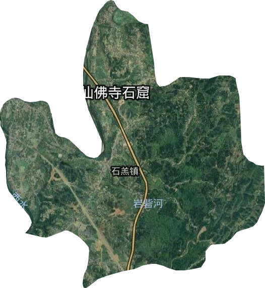 石羔鎮(zhèn)衛(wèi)星圖