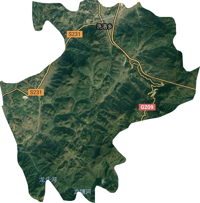 洗洛鄉衛星圖
