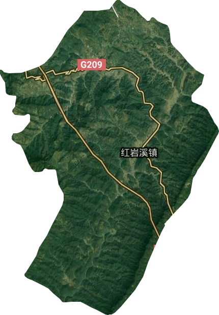 紅巖溪鎮衛星圖