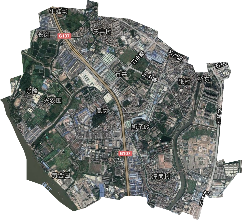 石井街道衛(wèi)星圖