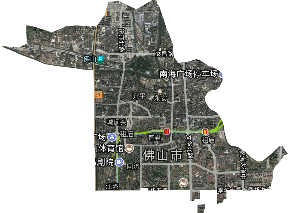 祖廟街道衛(wèi)星圖