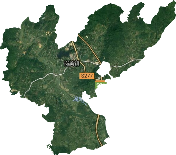 崗美鎮衛星圖