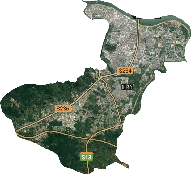 仙橋街道衛星圖