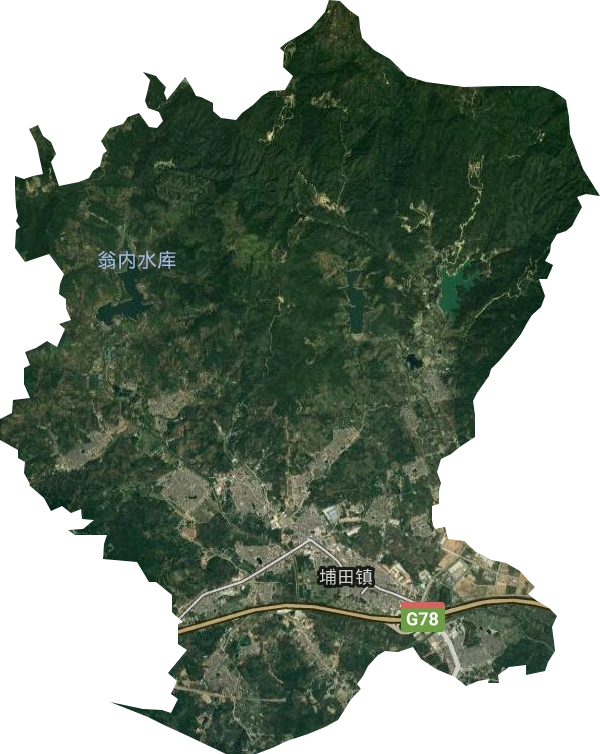 埔田鎮衛星圖
