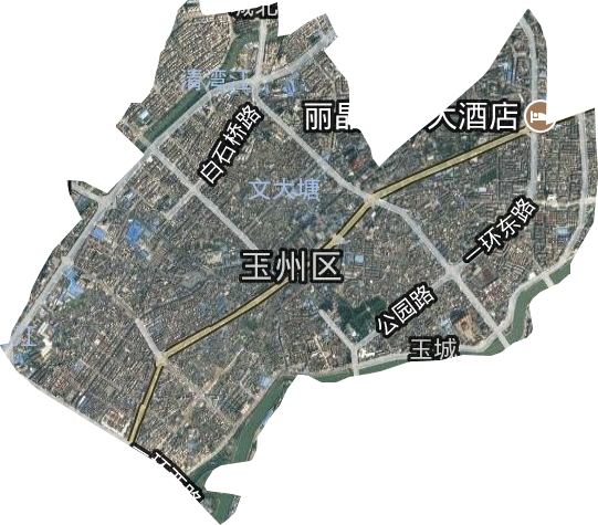 玉城街道衛星圖