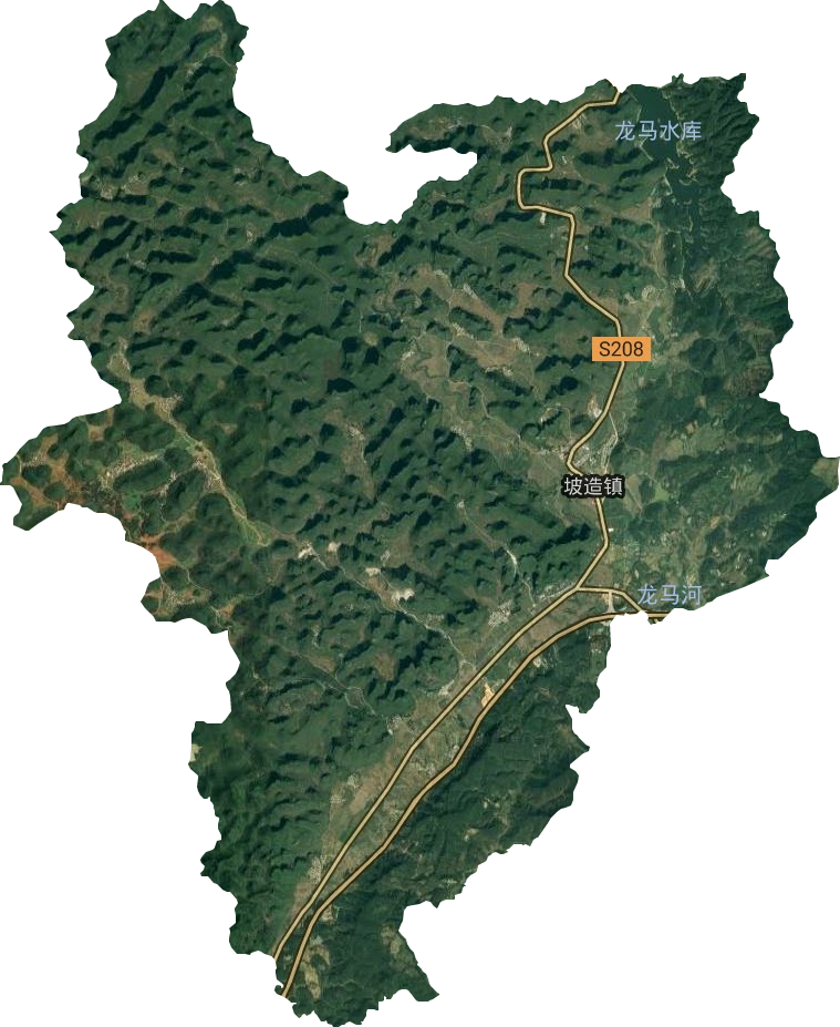 坡造鎮衛星圖