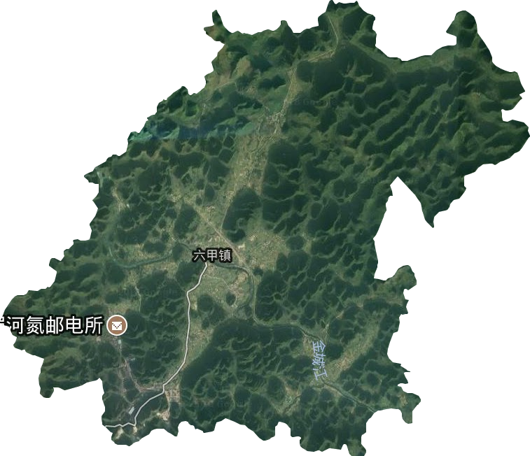 六甲鎮衛星圖