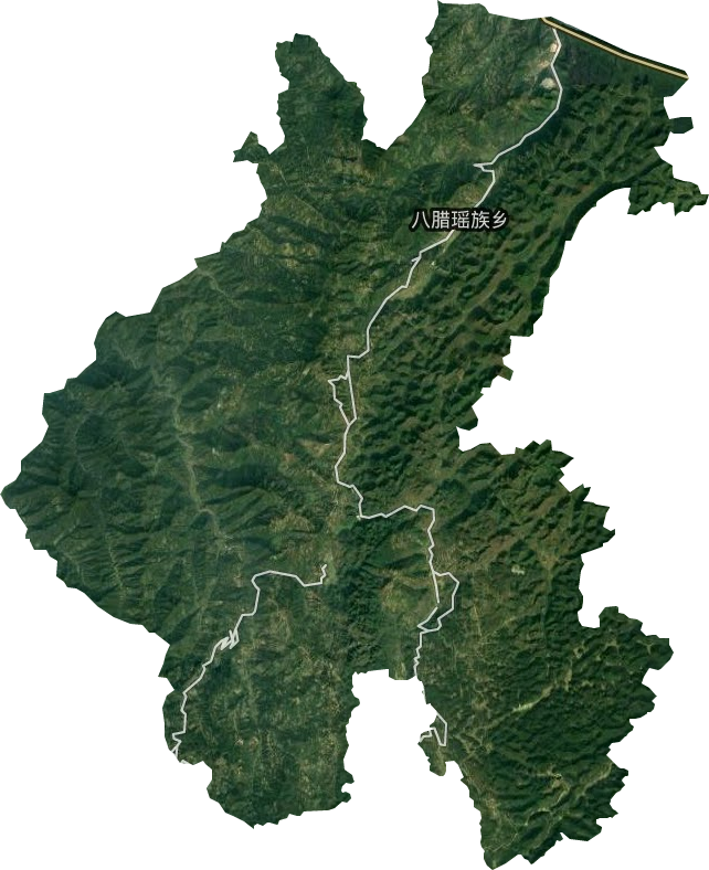 八臘瑤族鄉衛星圖