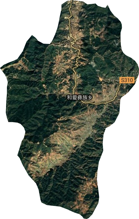 和愛彝族鄉衛星圖