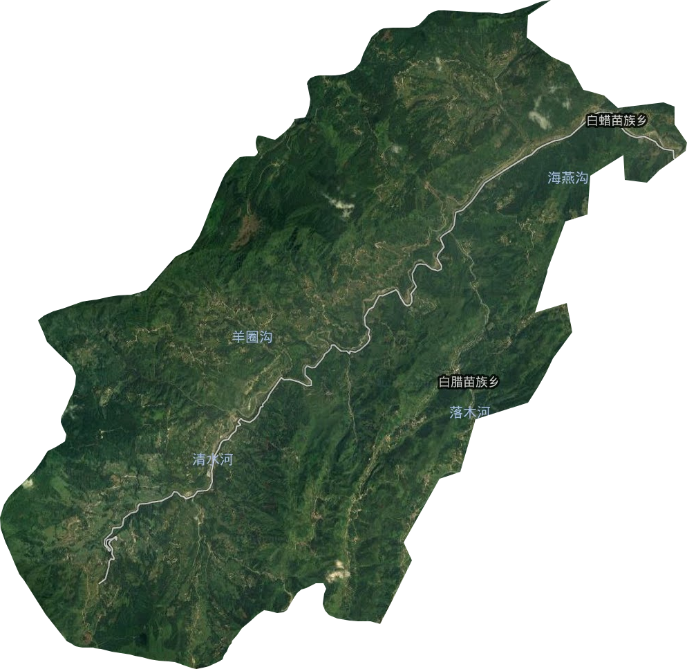 白臘苗族鄉衛星圖
