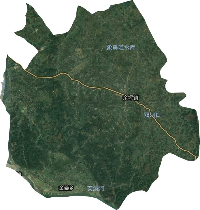 余坪鎮(zhèn)衛(wèi)星圖