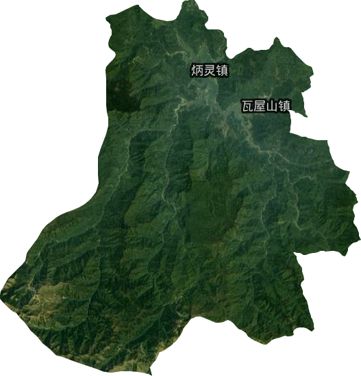 瓦屋山鎮衛星圖