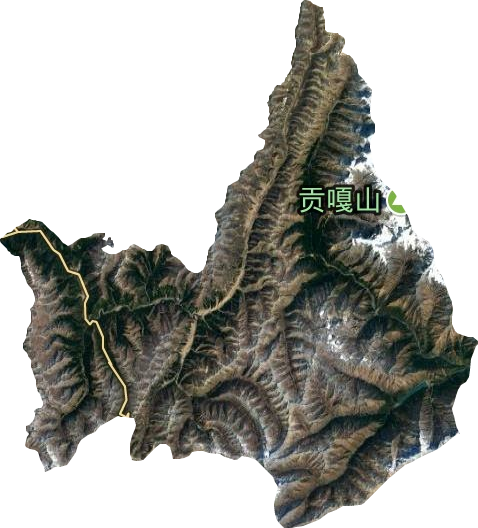 貢嘎山鄉(xiāng)衛(wèi)星圖