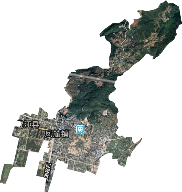 鳳麓街道衛星圖