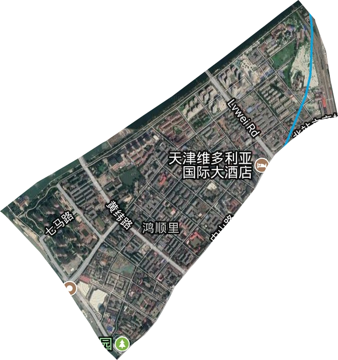 鴻順里街道衛(wèi)星圖