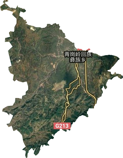 青崗嶺回族彝族鄉衛星圖