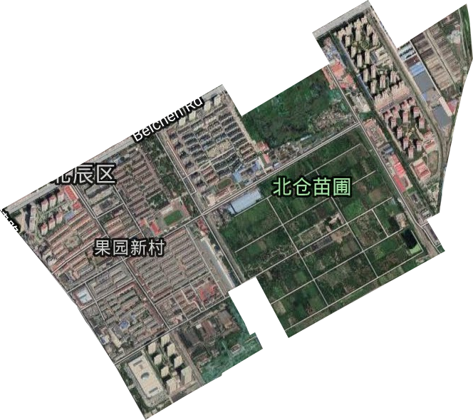 果園新村街道衛星圖