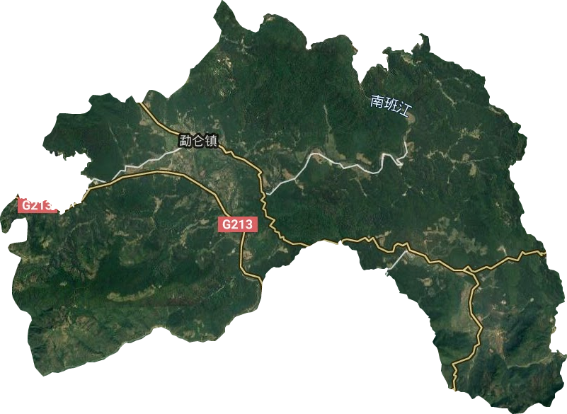 勐侖鎮衛星圖