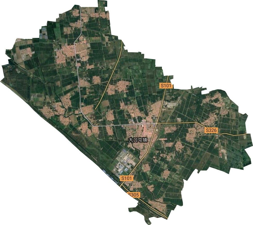 大口屯鎮衛星圖