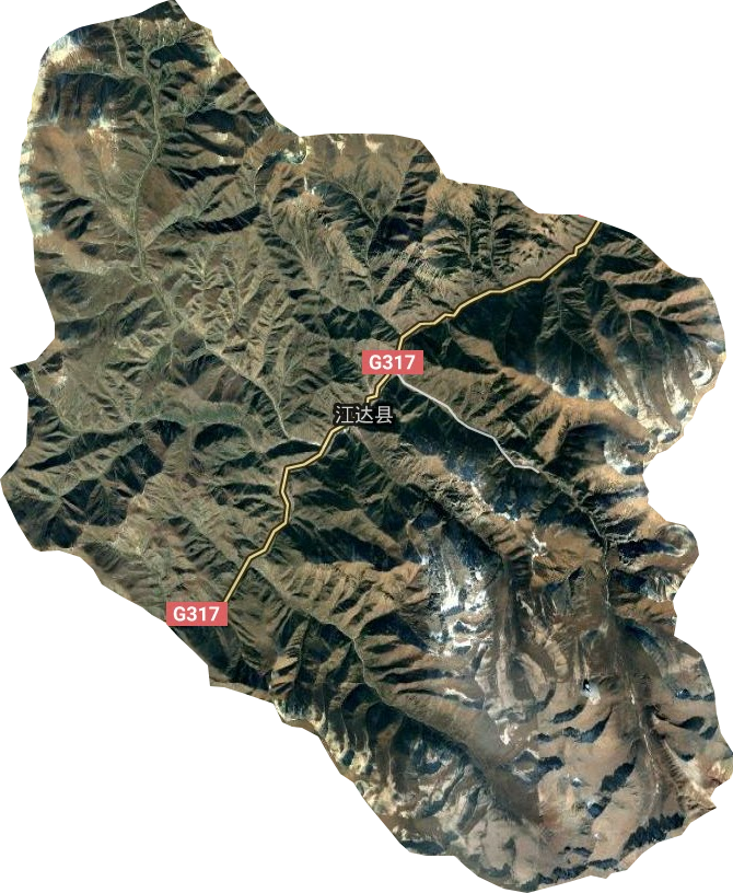 江達鎮衛星圖