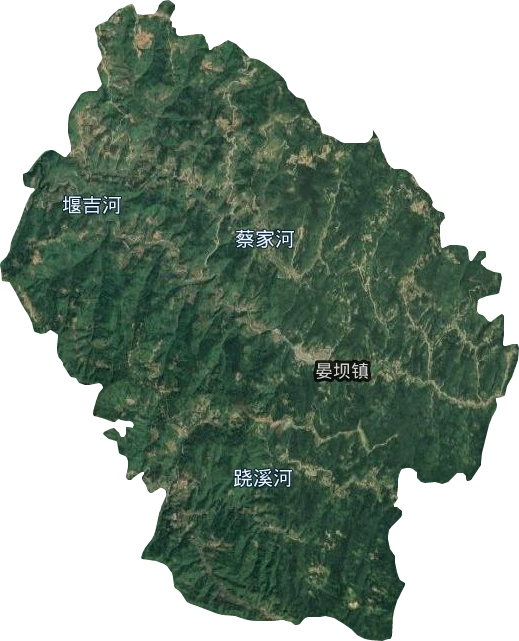 晏壩鎮衛星圖