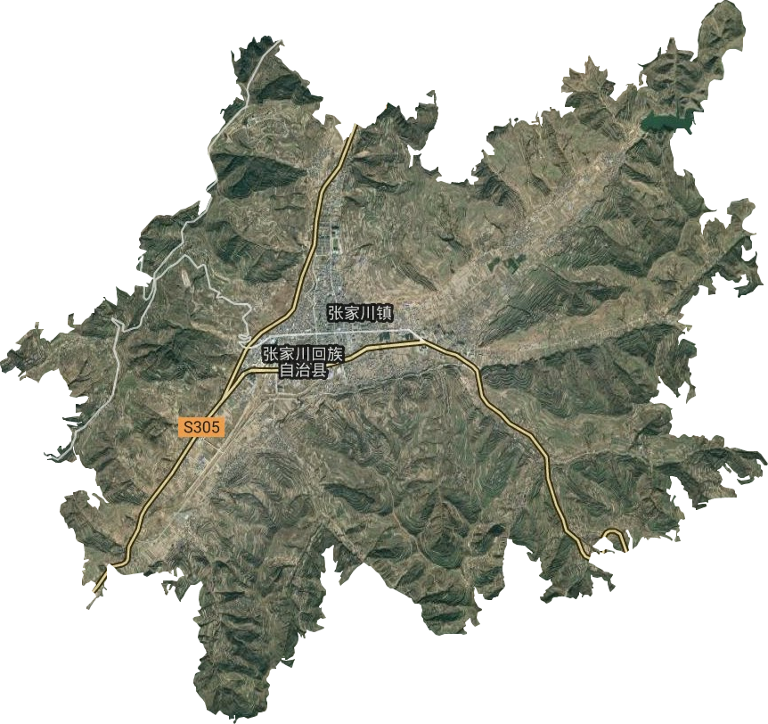 張家川鎮衛星圖