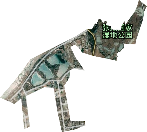 張掖濱河新區衛星圖