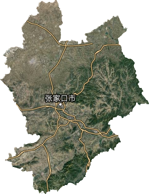 張家口市衛星圖