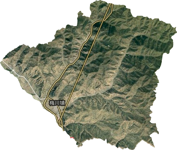梅川鎮衛星圖
