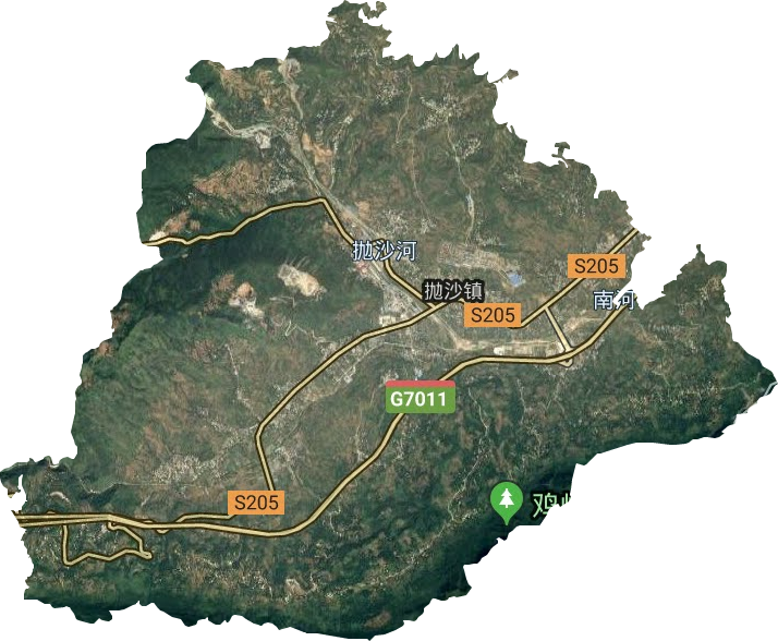 拋沙鎮衛星圖
