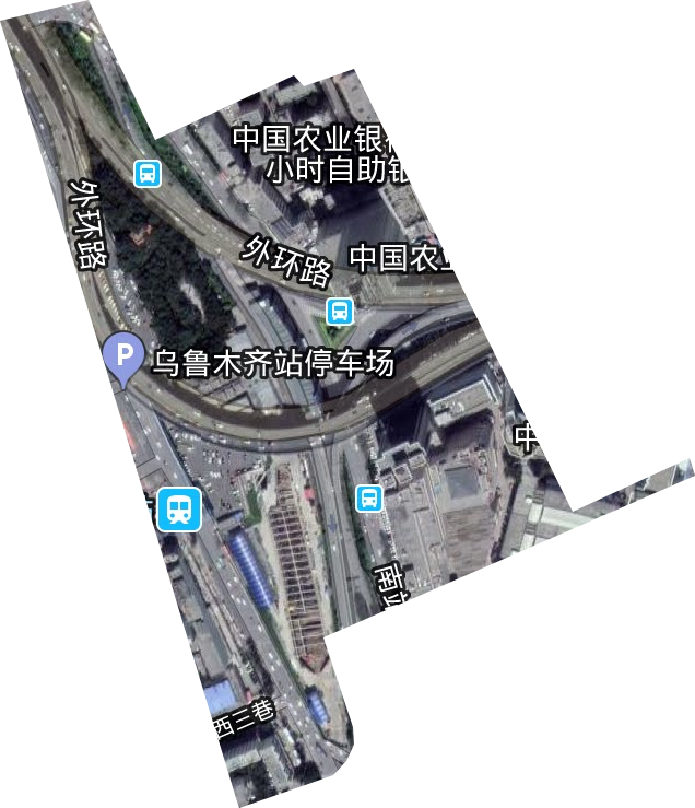 火車南站街道衛星圖