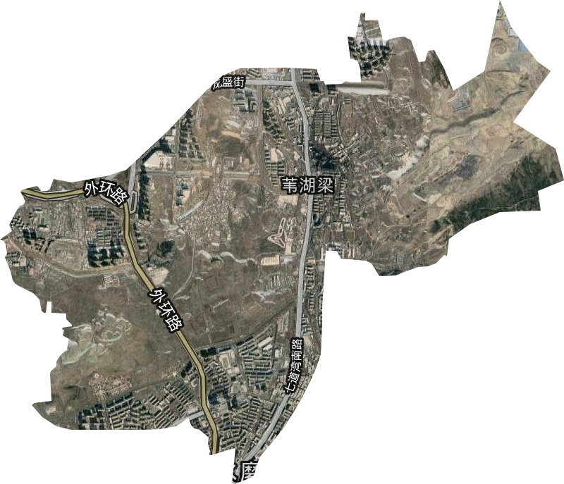 葦湖梁街道衛星圖