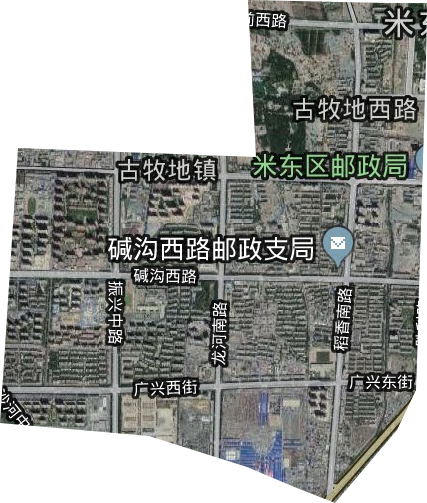 古牧地西路街道衛星圖