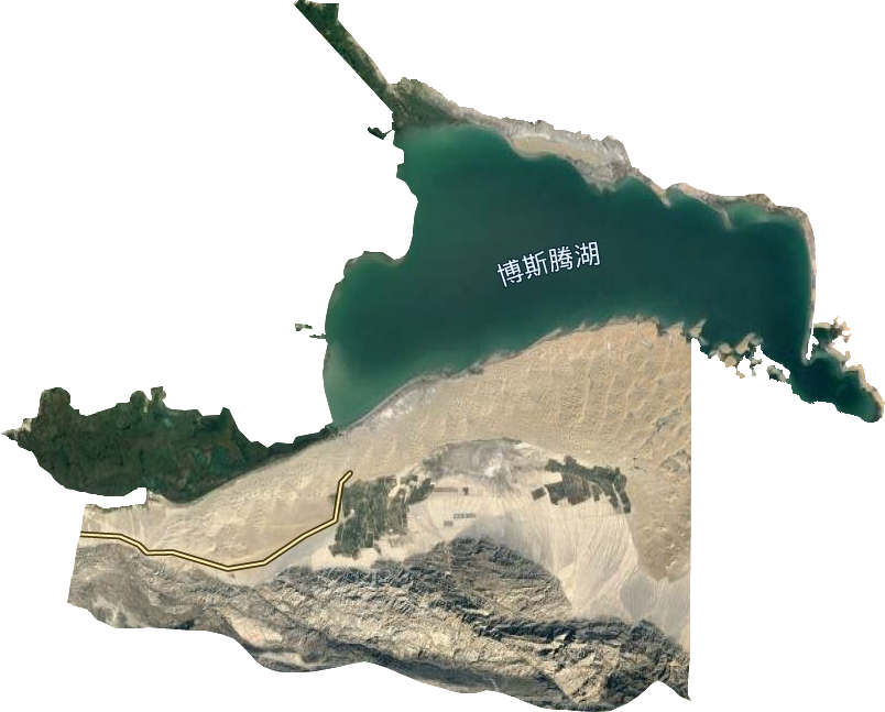 博斯騰湖鄉(xiāng)衛(wèi)星圖