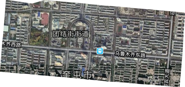 團結路街道衛星圖