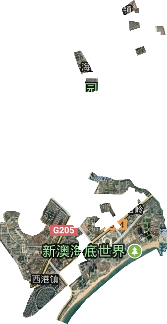白塔嶺街道衛星圖
