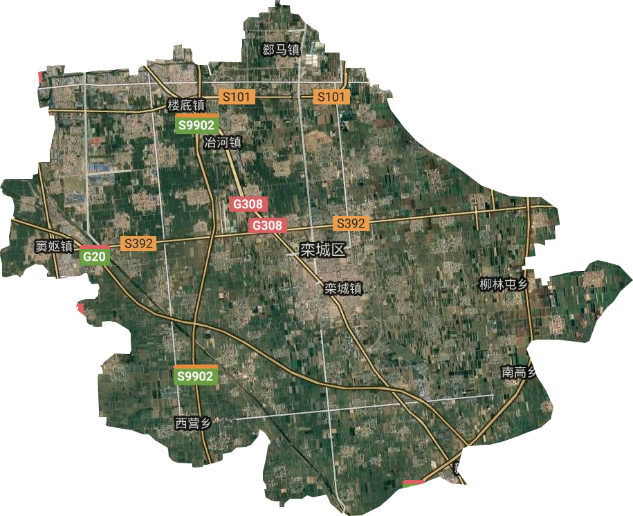 欒城區衛星圖