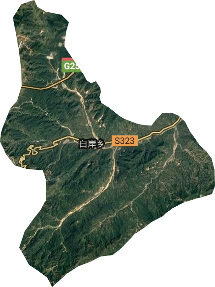 白岸鄉衛星圖