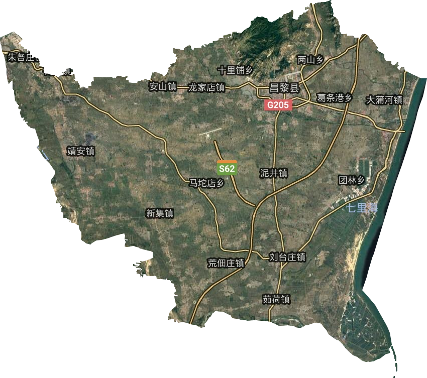 昌黎縣衛星圖